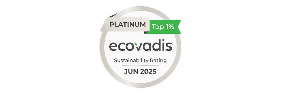 EcoVadis Platinum sustainability rating 2025 awarded to Adapteo for leadership in sustainable modular building and circular construction practices